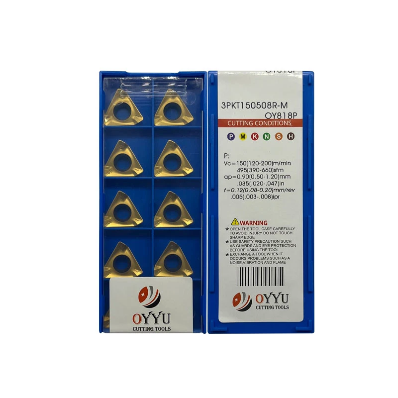 OYYU 3PKT 150508 1004 Fast Feed Milling Inserts 3PKT150508 3PKT100408R 3PKT060304R 3PKT150508R-M 3PKT190608R-M OY818P CNC Cutter