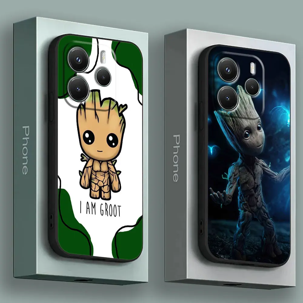 Baby Groot Marvel Phone Case For Redmi 15C 14C 13C 12C Back Cover For Redmi Note 15 14 13 12 Pro Plus 11 10 8 Pro Silicone Case