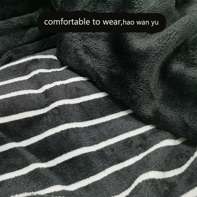 Winter-Flanell-Pyjama für Herren, koreanische Version des gestreiften, gepolsterten, langärmeligen Cartoon-Nachtwäsche, Homewear-Set, Nachtwäsche, Loungewear – Detail 6