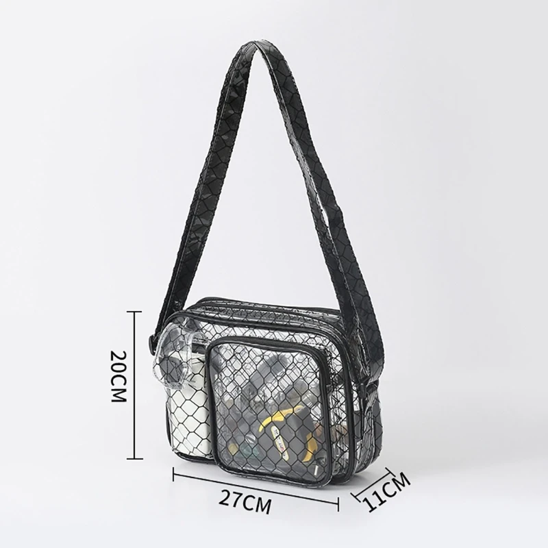 

Multi functional PVC Tool Bag with Zipper Closure Large Capacity Shoulder Bags