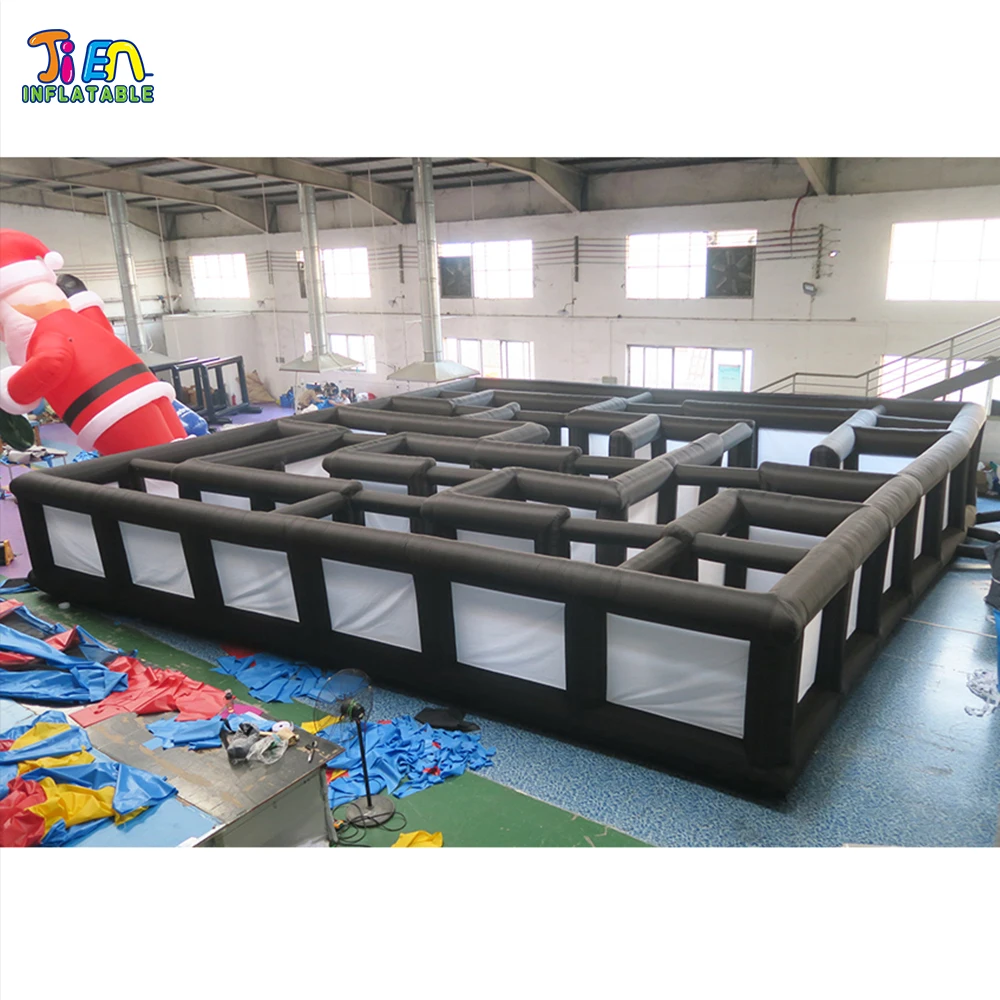 

12m black inflatable maze, inflatable maze arena for Halloween, inflatable Labyrinth maze haunt house