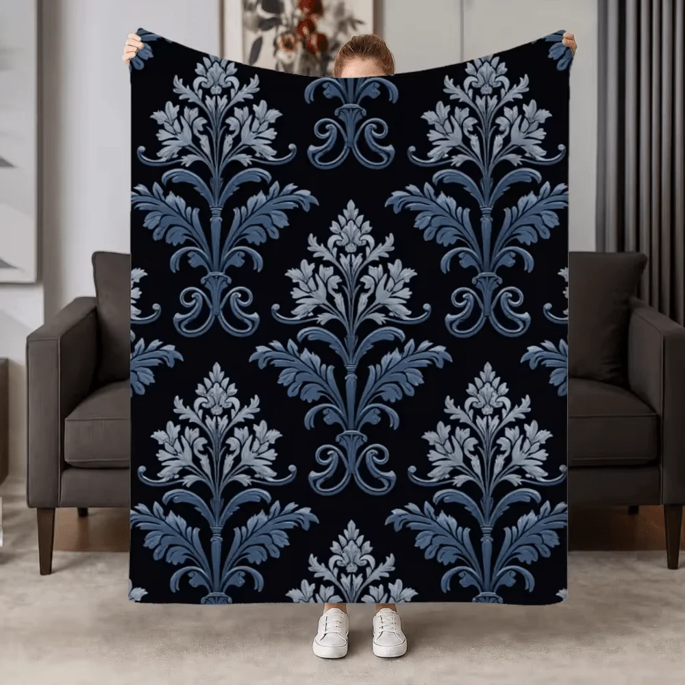 Multicolor Circle Floral Bohemian Style Soft Cozy Throw Blanket for Sofa Bed Vibrant Energy