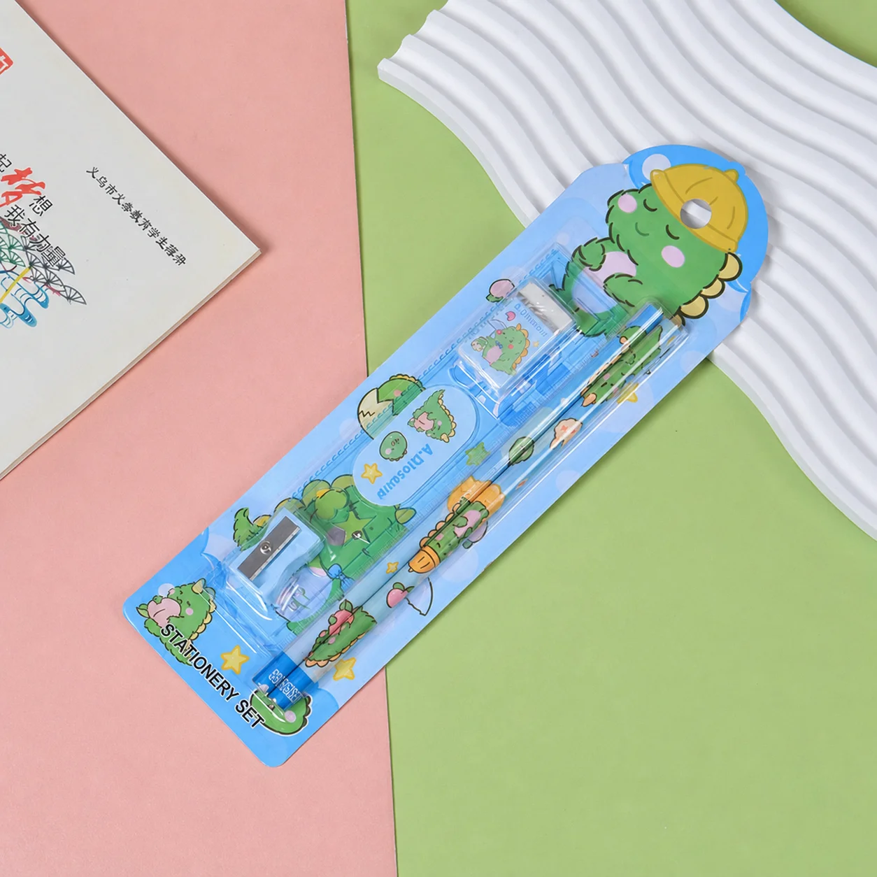 Study Supplies Set Complete Kids Stationery Set Cartoon Pencil Set Multiple Colors Available For Drawing Holiday Gift Birthday