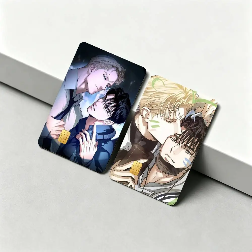 Manhwa FlashLight Yujin Aaron 1Set 4Pcs Card Skin Stickers, Waterproof Decorative Film for Credit Debit Bank Bus IC Cards