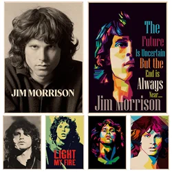 Jim Morrison DIY Poster Kraft Paper Sticker DIY Room Bar Cafe Stickers Wall Painting