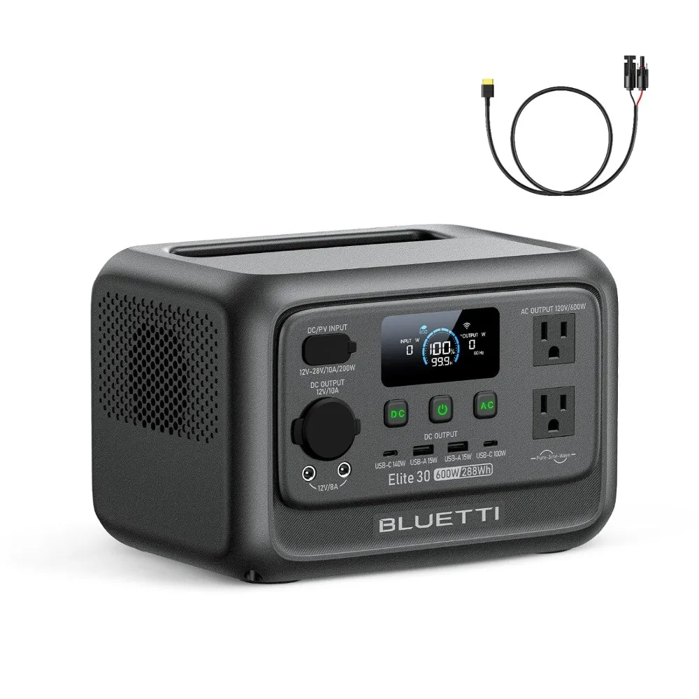 Portable Power Station 288Wh 600W LFP, 1500W AC Outlets 70Min Fast Charge Battery Backup for Camping Trip Outage Solar, Custom