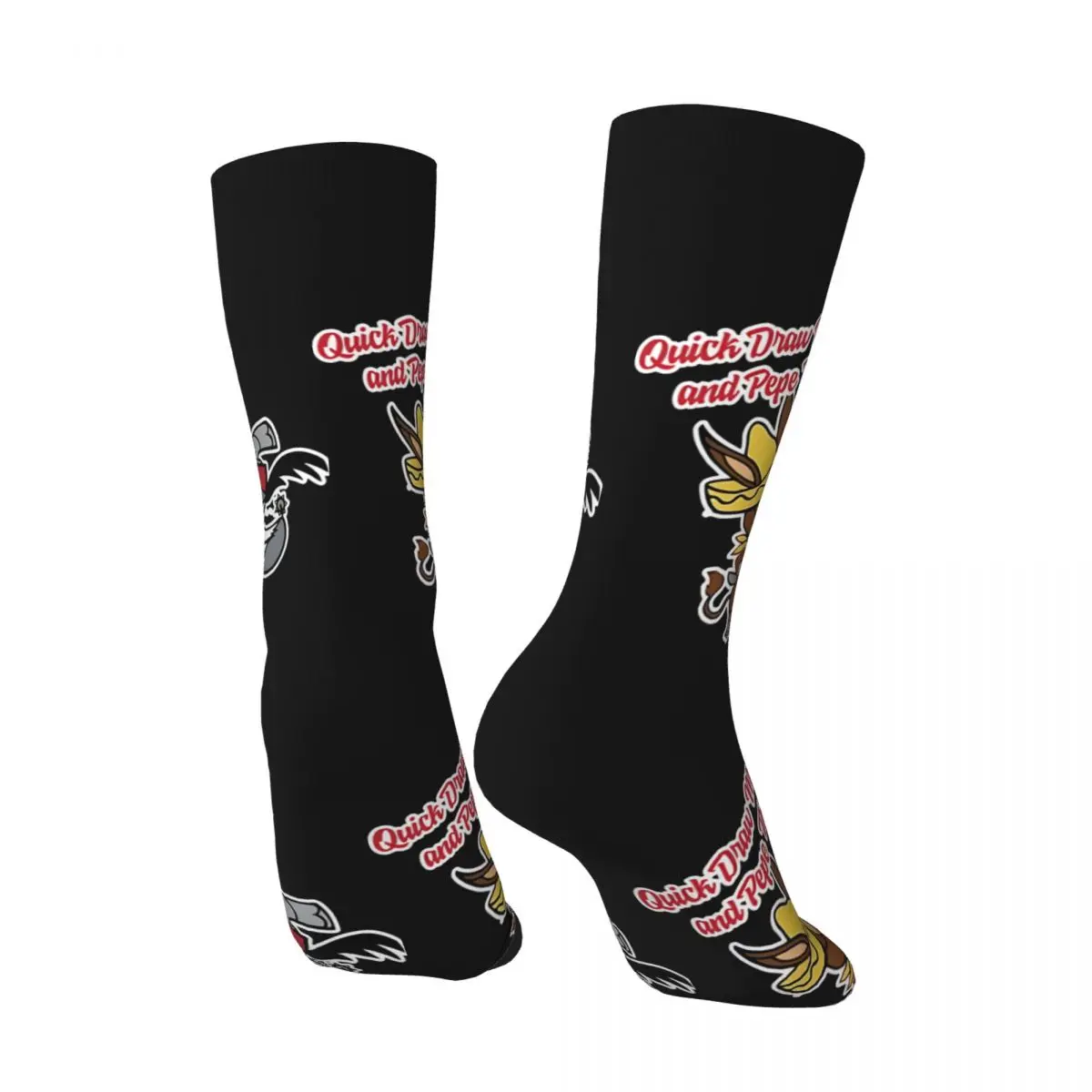 Hip Hop Vintage Together Play Crazy Men's compression Socks Unisex Q-Quick Draw McGraw Show Harajuku Pattern Printed Funny