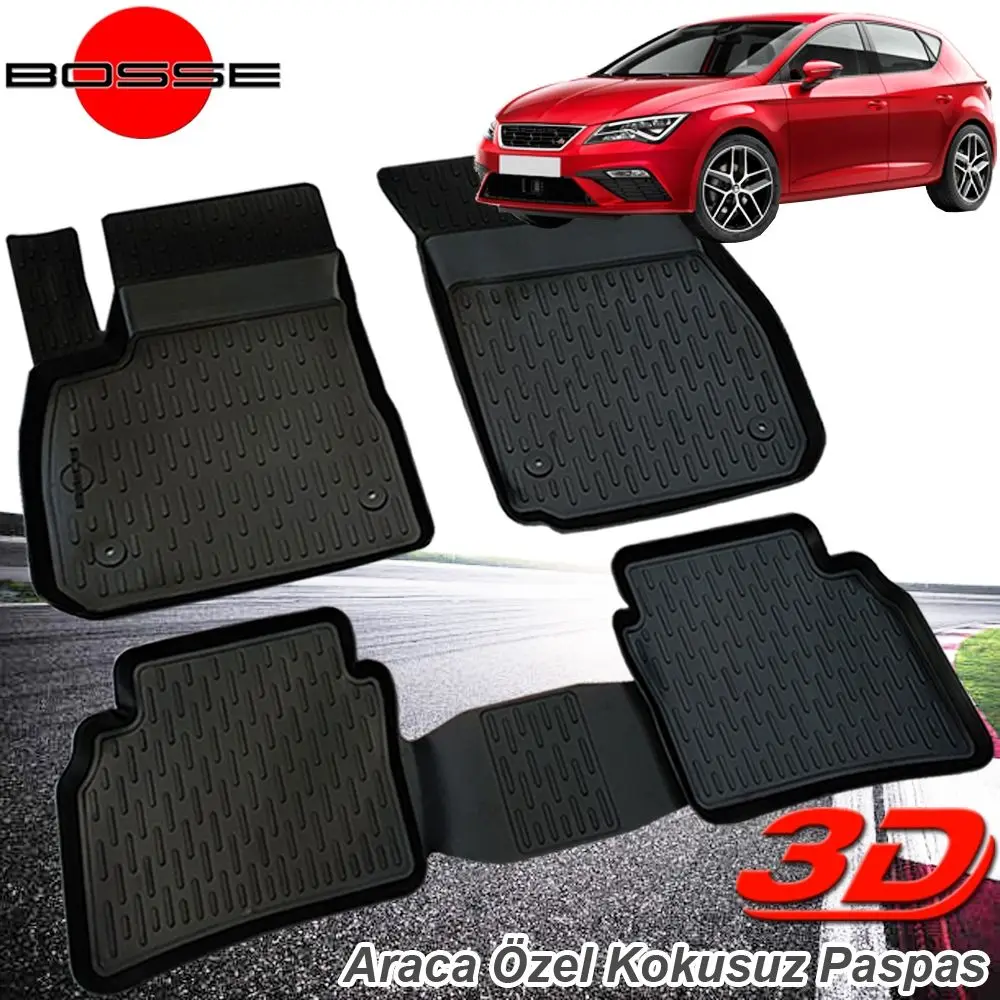 For Seat Leon Mat 3D Pool 2013 2019 BOSSE