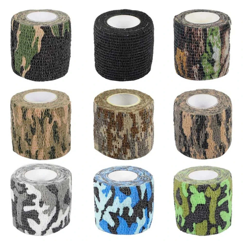 1 Roll Camouflage Tape  Elastic Wrap Tape Breathable For Athletic Elbow Knees Ankle Athletic Bandage Bandage For Outdoor