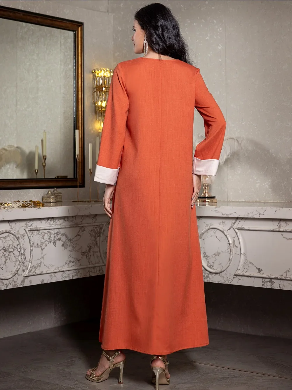 فستان متواضع للنساء قفطان رمضان المغرب دبي عبايات إسلام الماس فيستدوس عيد مسلم السعودية رداء طويل جلابية