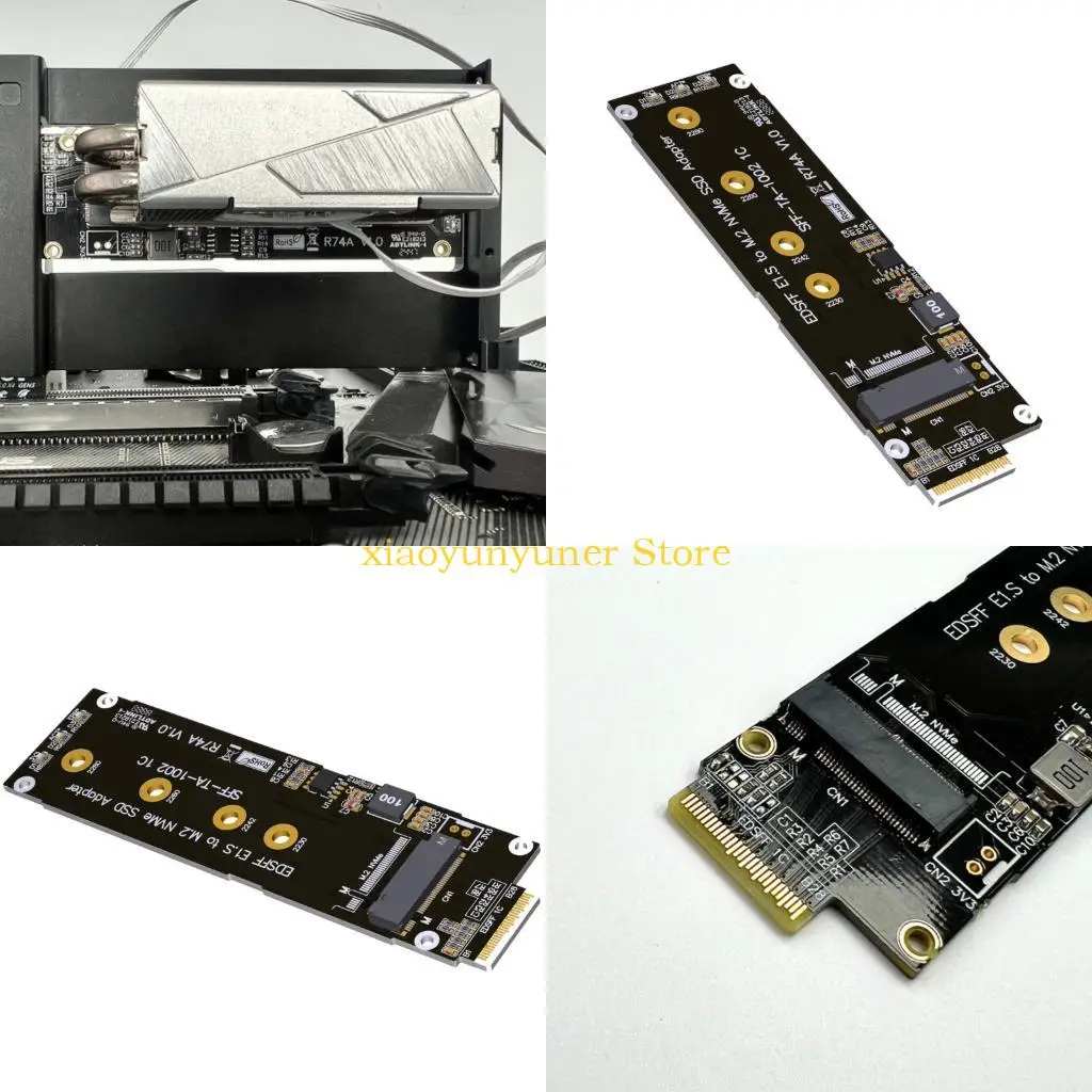 p9jb-pcie-50-four-lane-m2-key-m-to-edsff-card-board-r74a-for-2230-2242-2260-2280-storage-media-in-equipment-connection-and