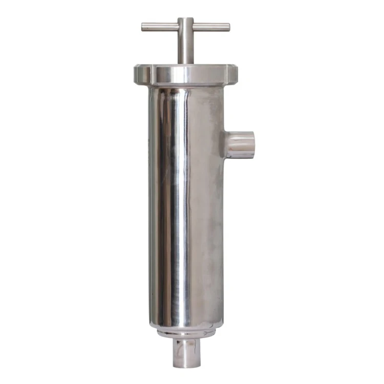 sanitary stainless steel simple straight angle filter 10 inch single water liquid filter