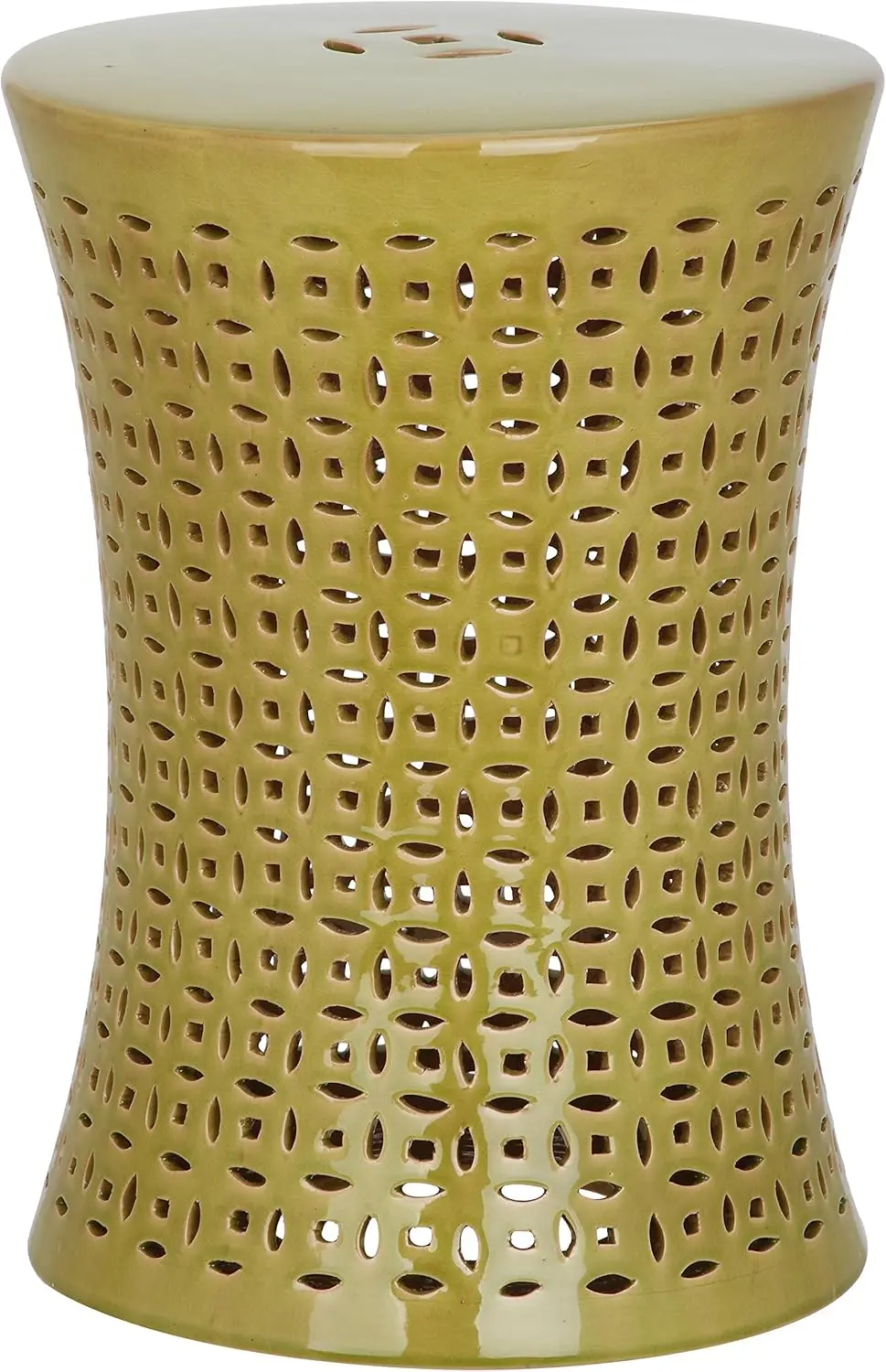 

Белый керамический садовый стул с глазурью, декор для патио, прочный и стильный