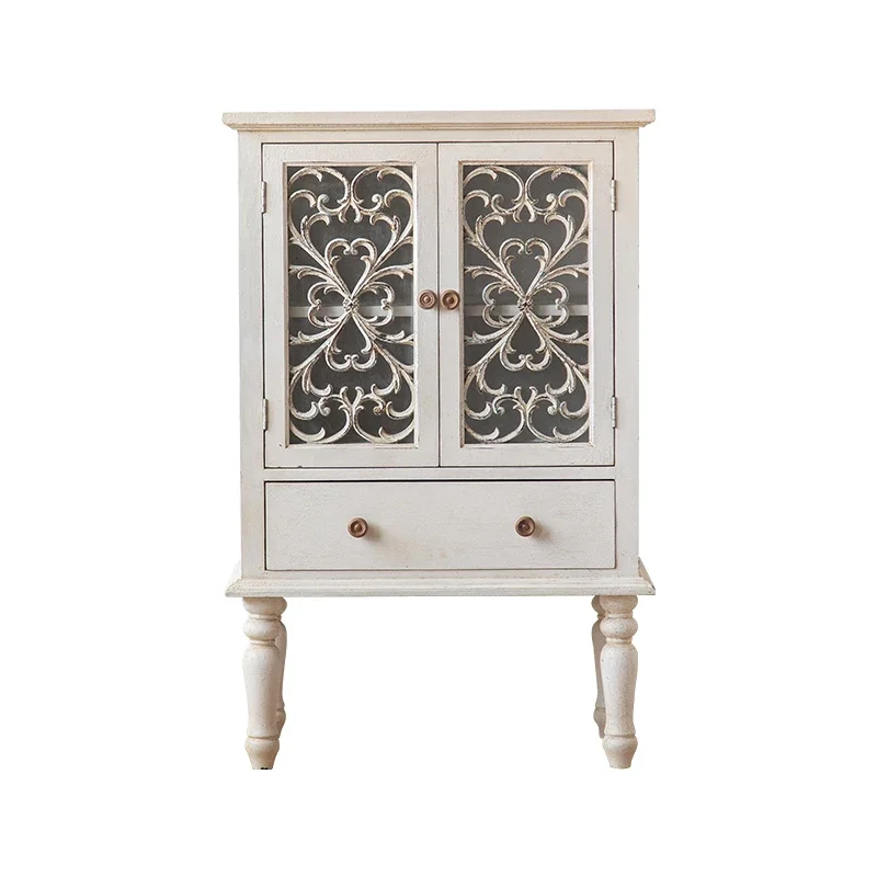 

Стеклянный шкаф премиум-класса в американском стиле, мебель, шкаф для прихожей, шкаф для обеденного края с резным цветком из массива дерева, шкаф для обуви