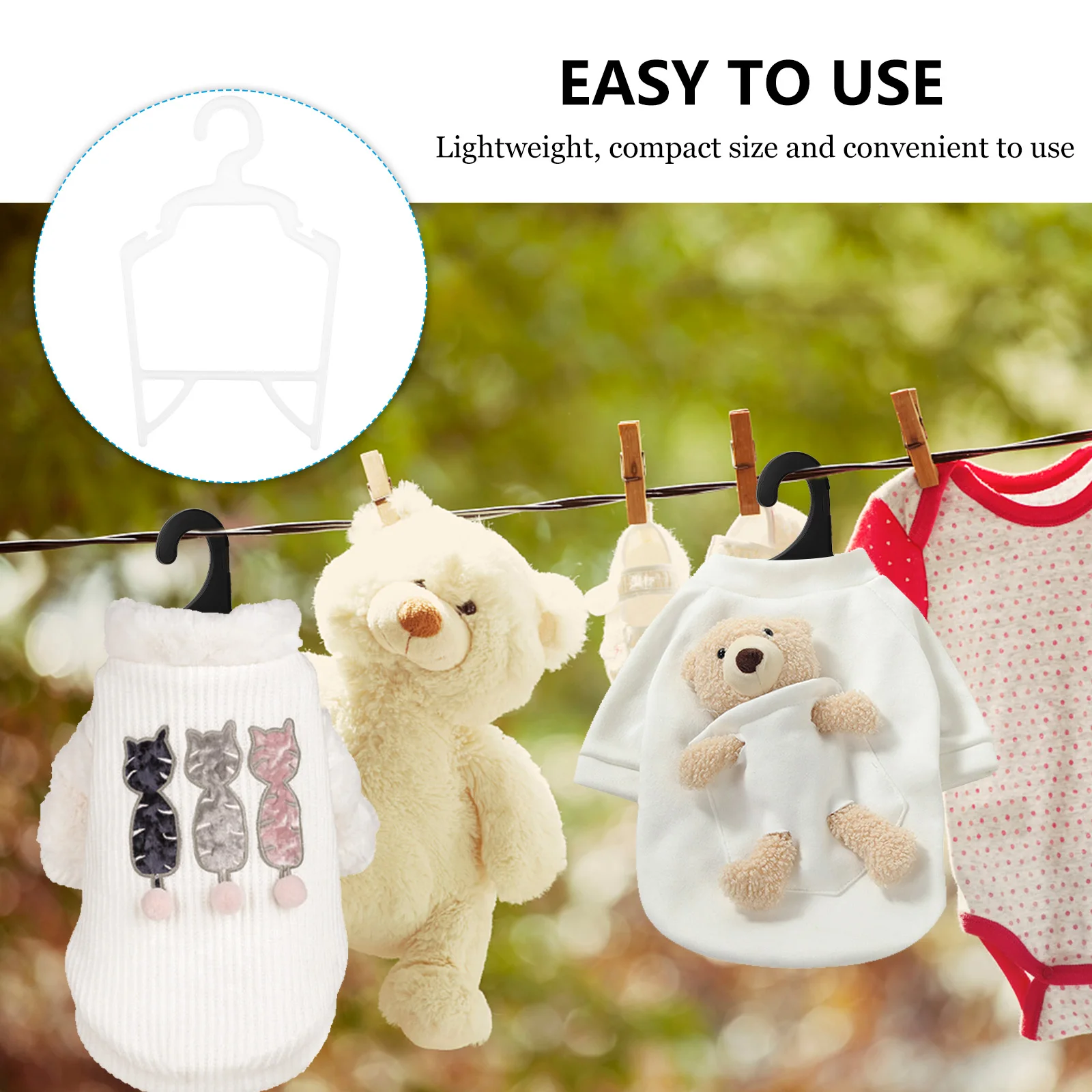 

10 Pcs Pet Hanger Hangers for Dog Clothes Clothing Drying Rack Pp Matching