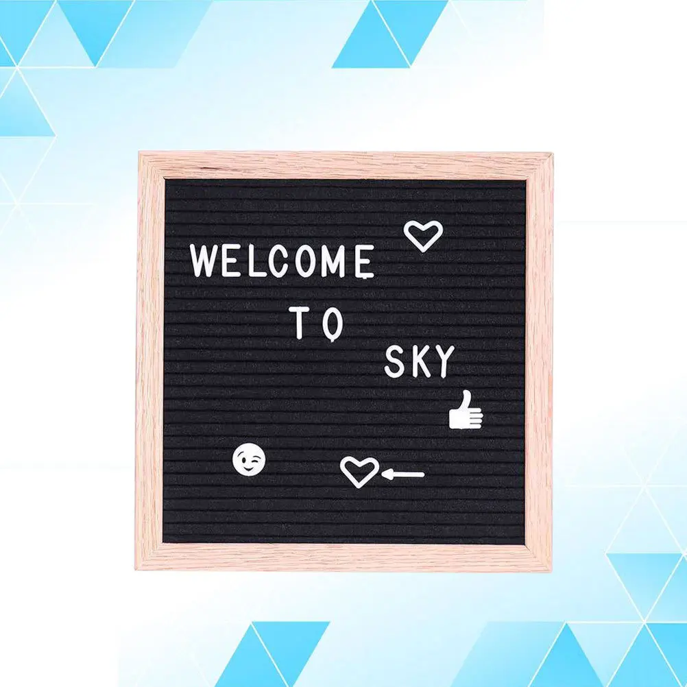 1pc lettera bacheca fai da te feltro lavagna cornice in legno lavagna per display educativo menu promemoria annuncio