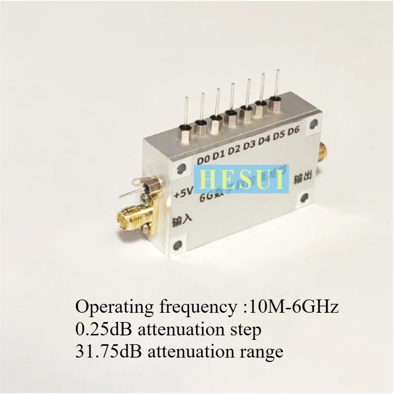 

Цифровой запрограммированный Тени 10M-6GHz, диапазон затухания 31,75 дБ, шаговый высокий индекс 0,25 дБ