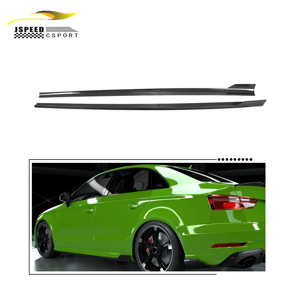 

Suitable for Audi S3 RS3 sedan 4-door 2014-2019 Carbon fiber car side skirts