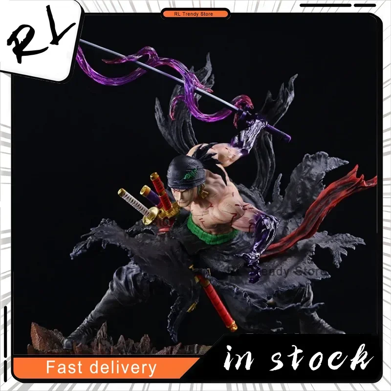 

​34cm One Piece Roronoa Zoro Dual heads Anime Figure Model Statue Collectible Desktop Decoration Gift