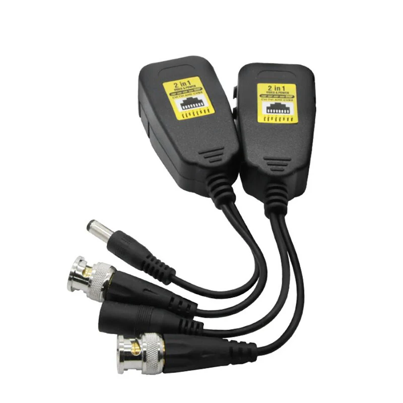 2in1 3in1 8MP HD السلبي السلطة الفيديو Balun الصوت إلى RJ45 موصل تيار مستمر محول العرض جهاز الإرسال والاستقبال السلبي للكاميرا CCTV CVBS