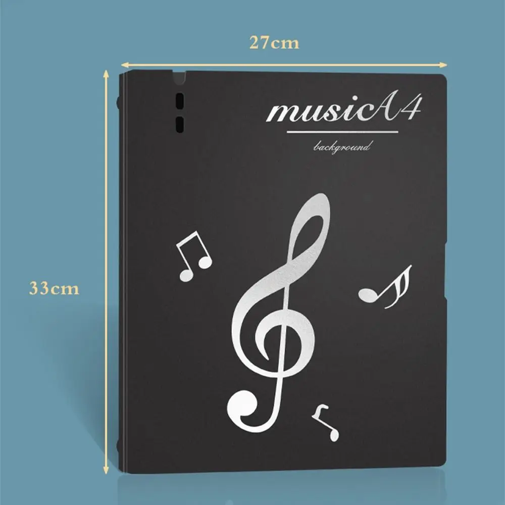 Spiral Binder Piano Score Folder Non-reflective Waterproof Storage Holder Transparent Inner Practical Music Folder Interview