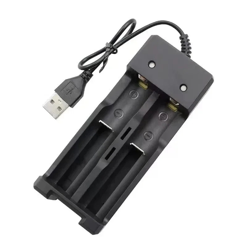 Dual 18650 Battery Charger Black 1 2 Slots For 18650 Lithium Battery 42V Rechargeable Charger For Laser Flashlight Device