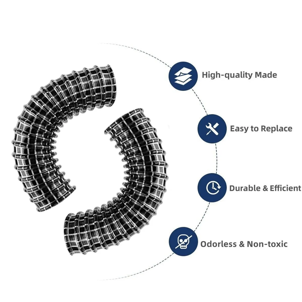 HOT 2PCS Lower Hose for Shark Rocket HV300, HV301, HV302, HV320, HV321 Vacuum Cleaner Replacement Lower Duct Hose 6x1.25Inch