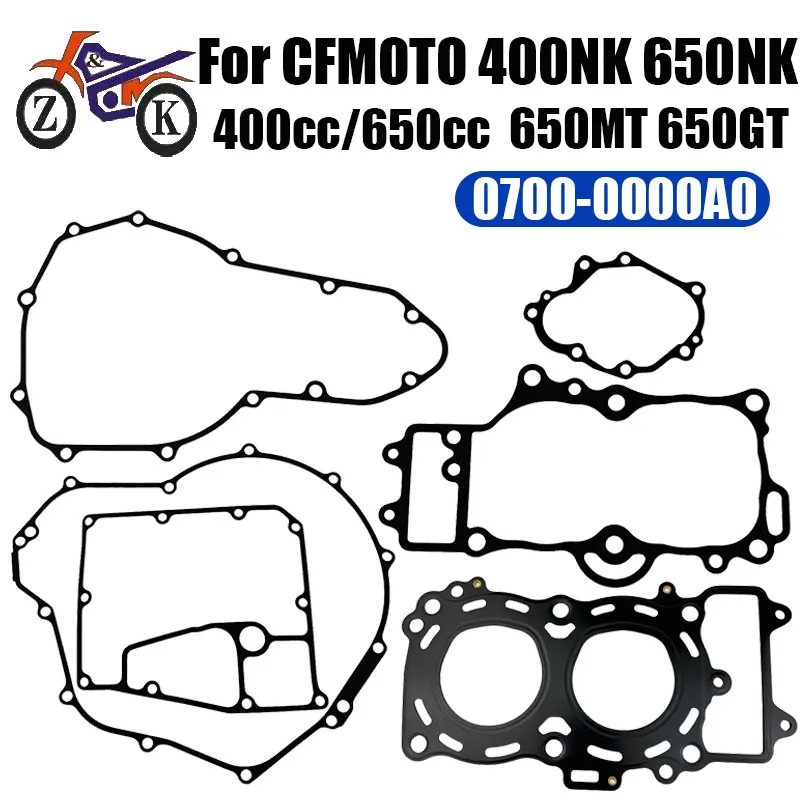 Motorcycle Full Engine Gasket Kit For CFMOTO 650NK 400NK 400GT 650GT 650MT 400cc 650cc Cylinder Head Gasket Set 0700-0000A0