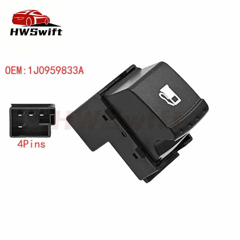 1J0959833A Interruptor de Apertura de Maletero Trasero de Alta Calidad, Botón de Apertura de Puerta para VW Bora Jetta Golf MK4 Passat B5 1999 2000 2002