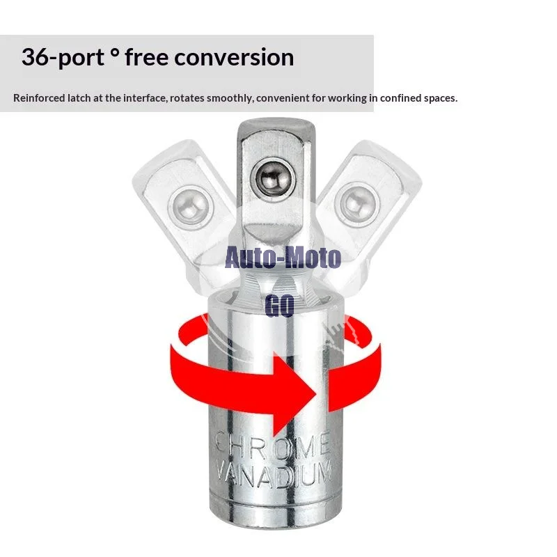 Socket Wobble Extension Bar Set 3 Pcs 360 Rotation Anti-Rust Chrome Vanadium Steel for Home Appliance Repair Work