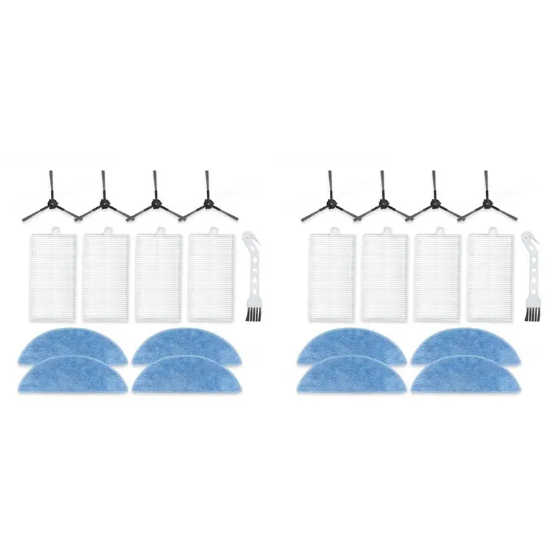 Запчасти для роботов-пылесосов ECOVACS DEEBOT Y1 PRO, YEEDI Y1 PRO: основная щетка, боковая щетка, HEPA-фильтр, салфетка для влажной уборки, аксессуары (A61I 8X)
