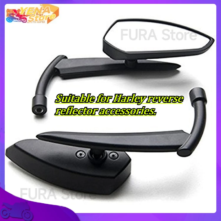 

Motorcycle side-view mirror with adjustable rotating rearview mirror. Suitable for Harley reverse reflector accessories.