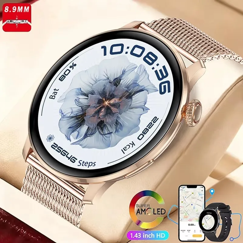 

For Xiaomi Lady Fashion Smart Watch women AMOLED HD Screen GPS Heart Rate Bluetooth Call Waterproof Outdoor SmartWatch 2025 New