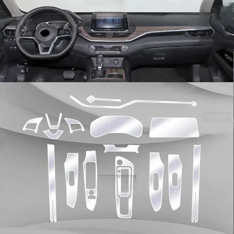 For Nissan Teana Altima 2019-2022 2023Car Interior Center Console Transparent TPU Protective Film Anti-scratc Repair Accessories