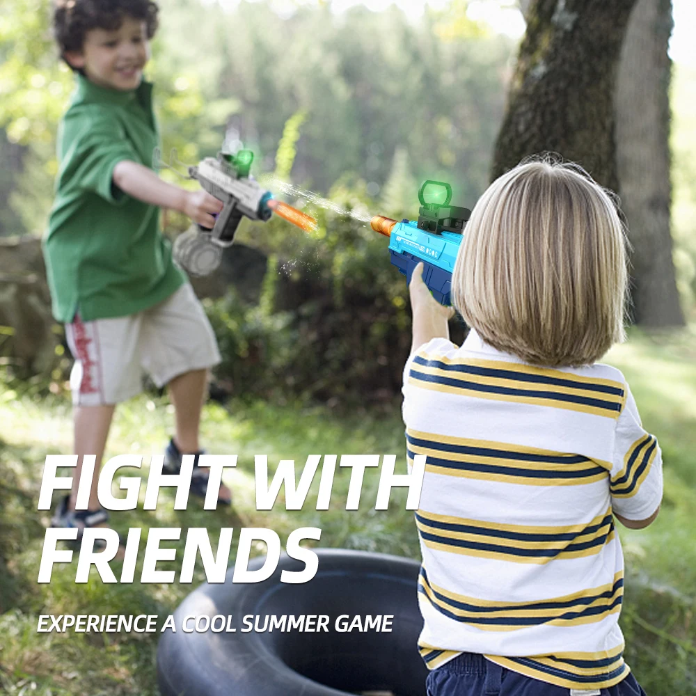 New UZI Electric Water Gun With a scope Butt Mechanical Linkage Continuous Reloading Machine Gun Toy for Children Adult