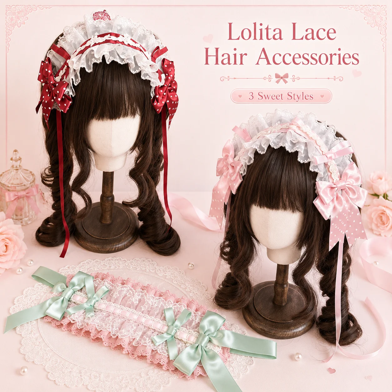 Bibleties, Cute Hair Accessories, Lolita Headpieces, Japanese-Style Girl Accessories