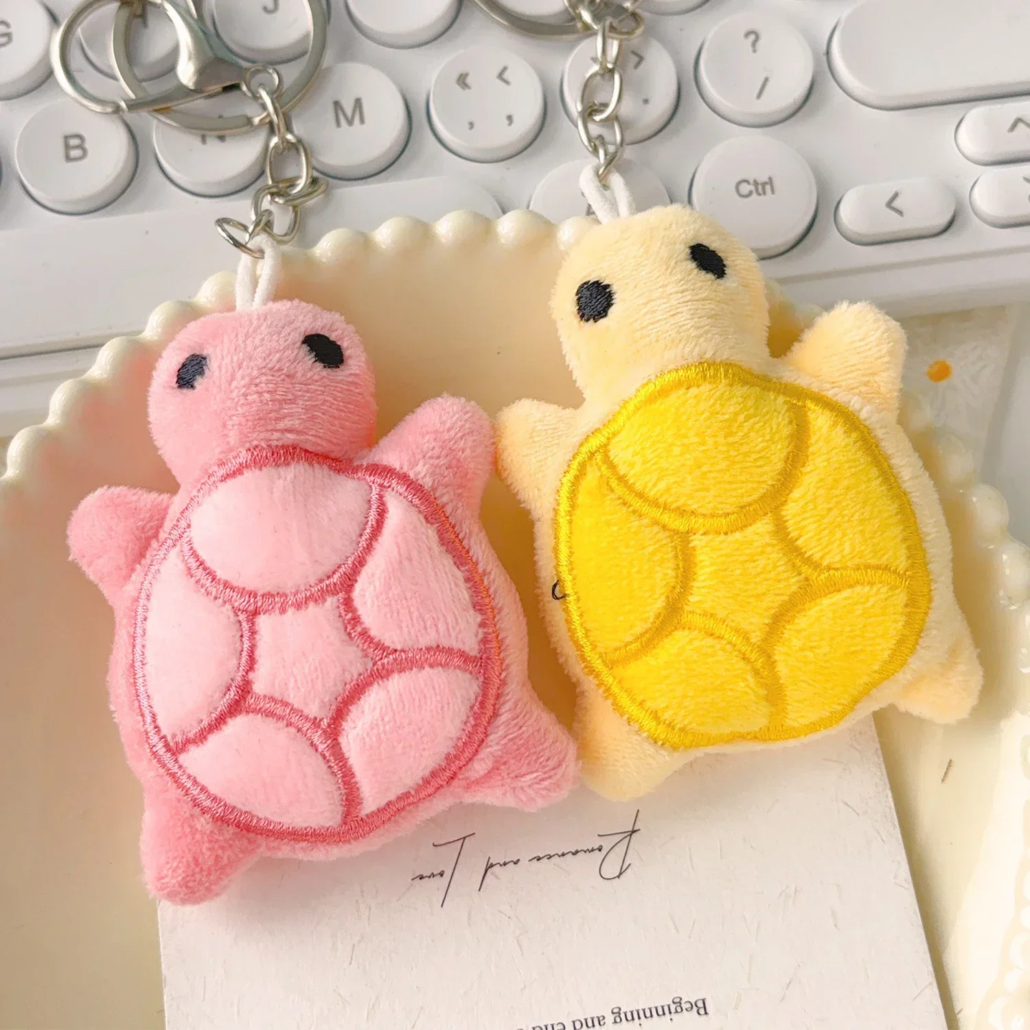 Turtle Plush Keychain, Cartoon Tortoise Bag Charm