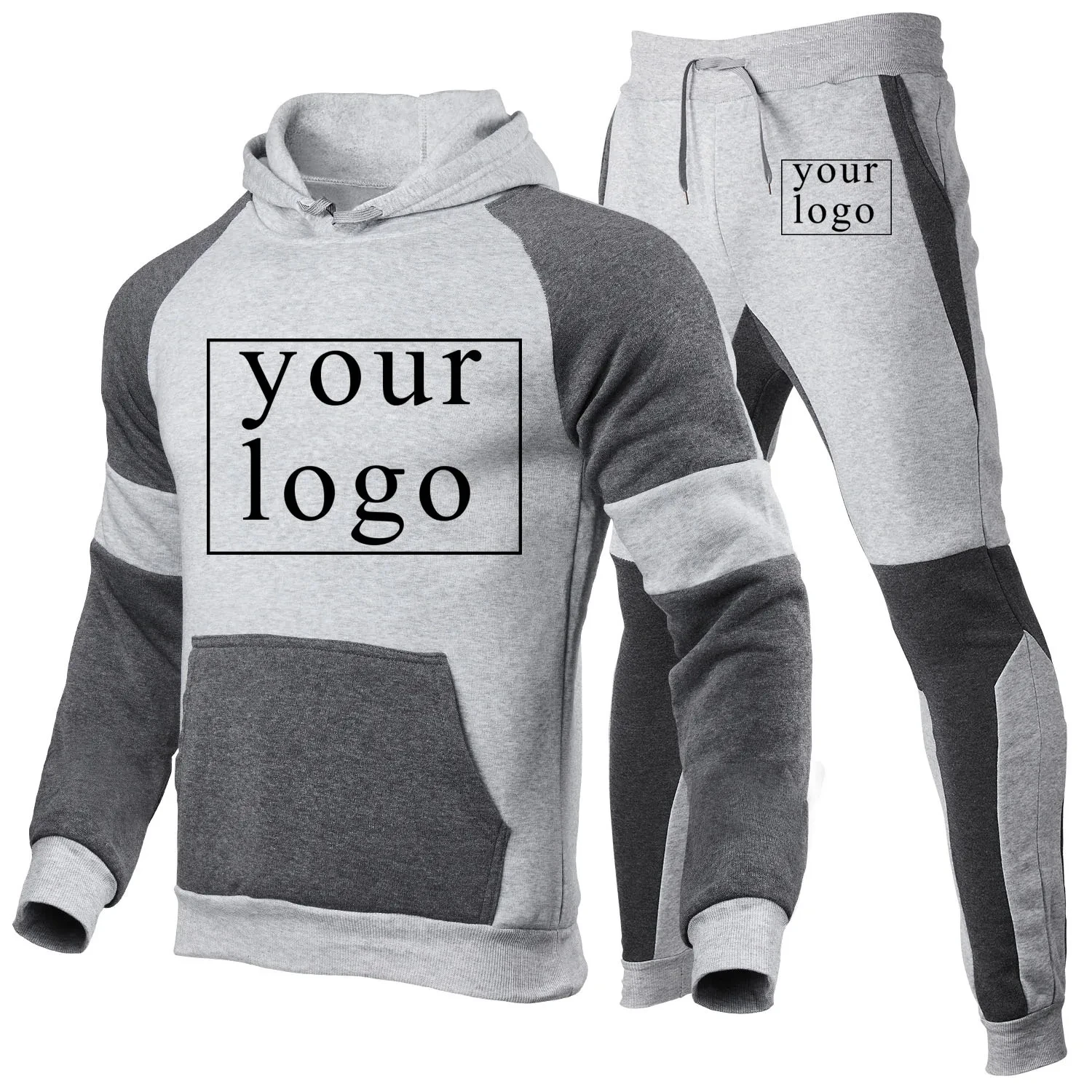 Your Own Design Brand LogoPicture Personalized Custom Anywhere Men Women DIY Casual patchwork shoulder down hoodie Fashion New