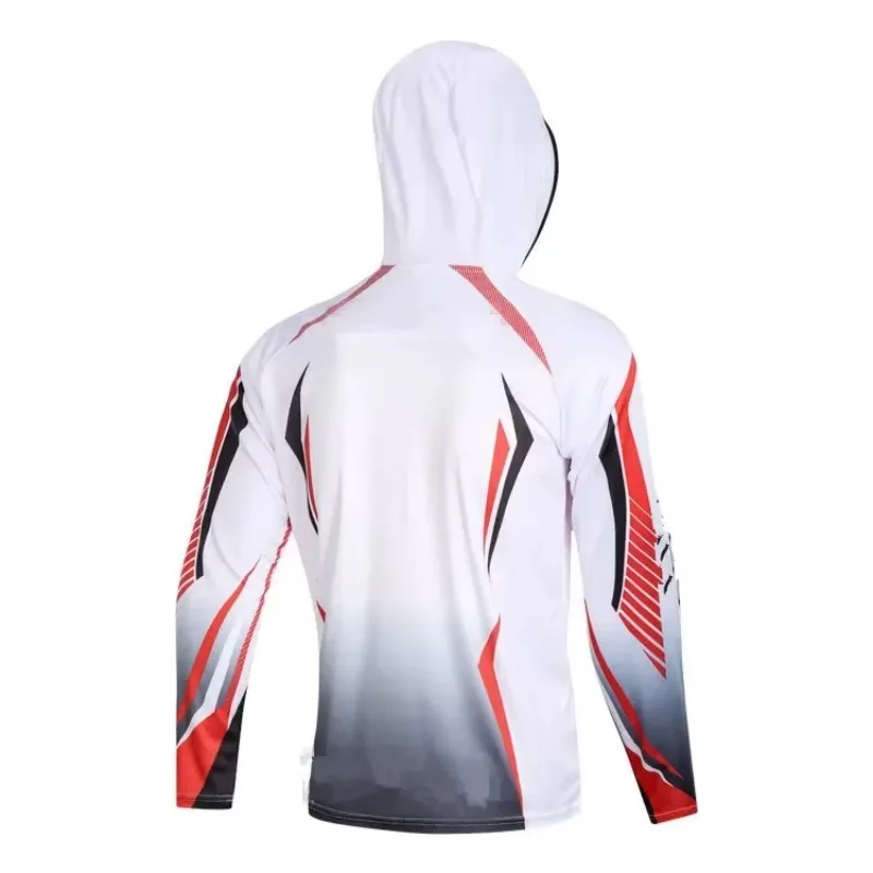 الصيف الرجال طويلة الأكمام الشمس حماية هوديي قمصان الصيد Camisa دي Pesca أداء الصيد خفيفة الوزن الفانيلة ملابس الصيد