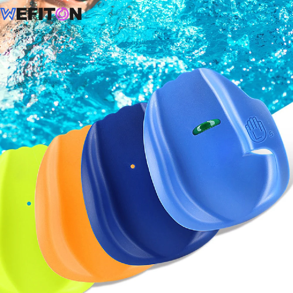 WEFITON1Pair Swimming Hand Paddles - Build Strength & Technique, Finger Holes Design for Freestyle & All Strokes
