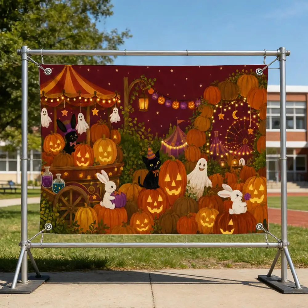 Pumpkin Ghost Fairytale Garden Flags Specialized for indoor and outdoor home decorations, outdoor camping, and bar parties