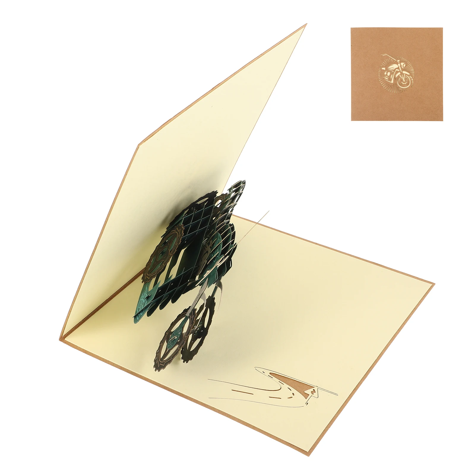 

Creative 3D Motorcycle Birthday Card for Him Special Occasion Fathers Day Gift for Dad Grandpa Son Motorbike Lover Keepsake