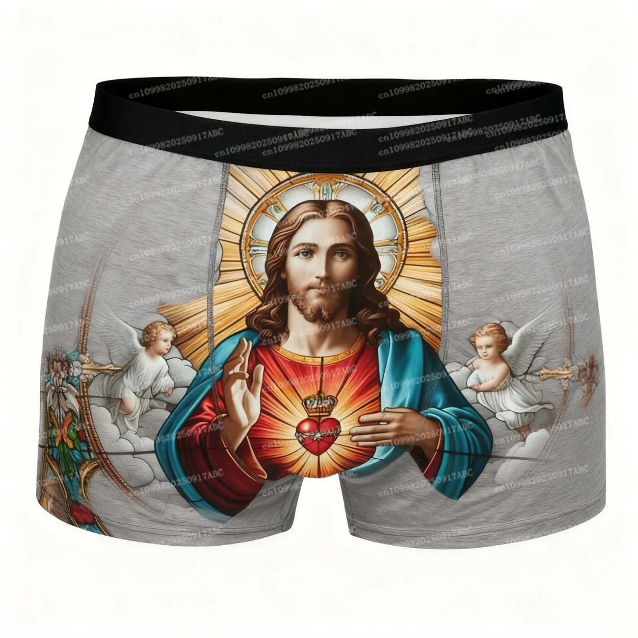 

TSacred Heart Of Jesus Men Underwear Christian Catholic God Briefs Shorts Panties Breathable Underpant Women Underwear