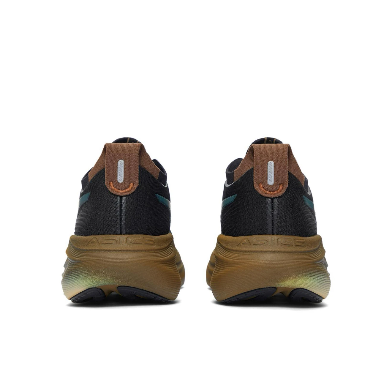 Asics Gel-Nimbus 27 نسيج مريح جلد صناعي قابل للتنفس منخفض القمة ماراثون احذية الجري للرجال أصفر وأسود #5