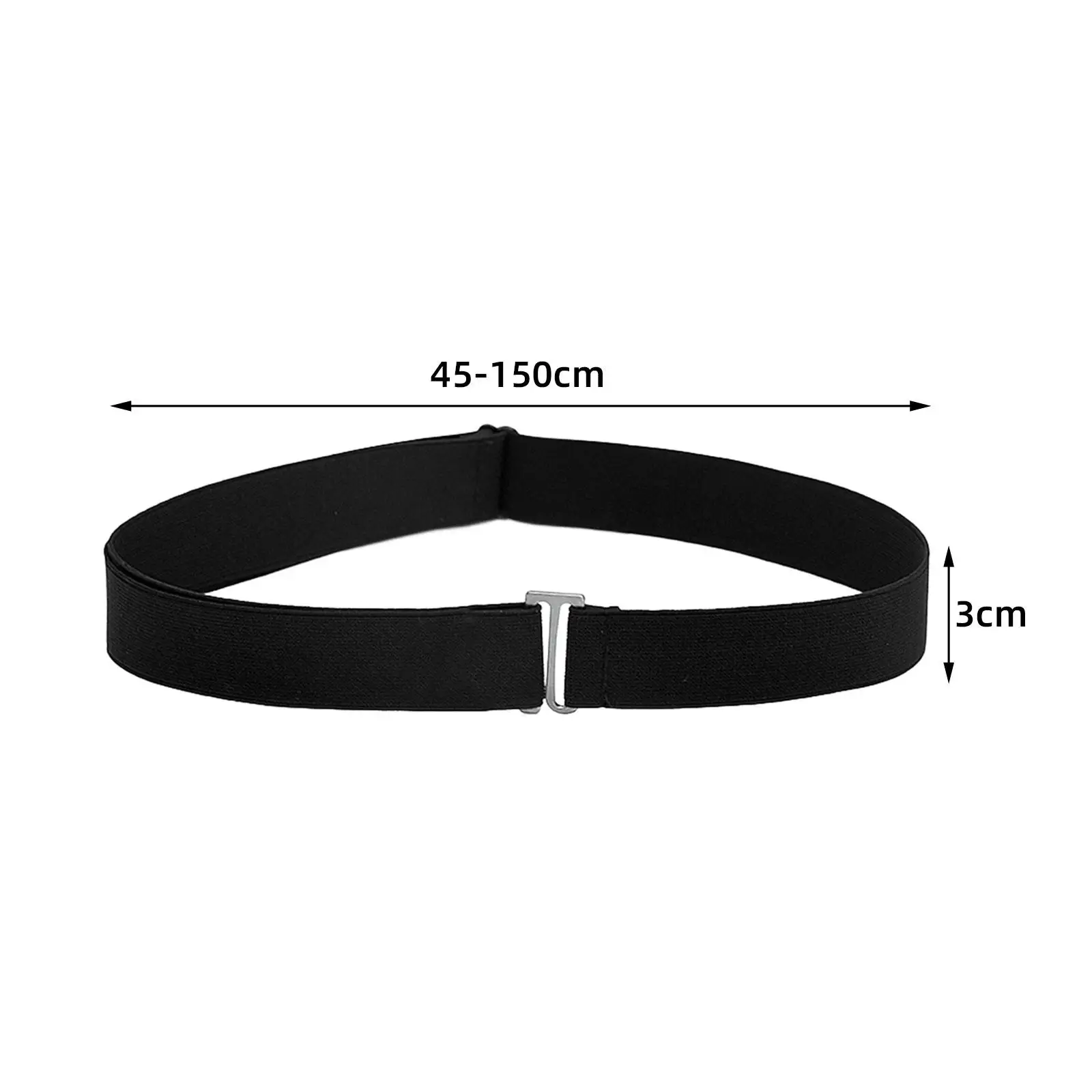 2xWomen's Invisible Belt, Adjustable Stretch No Show Belts with Flat Buckle