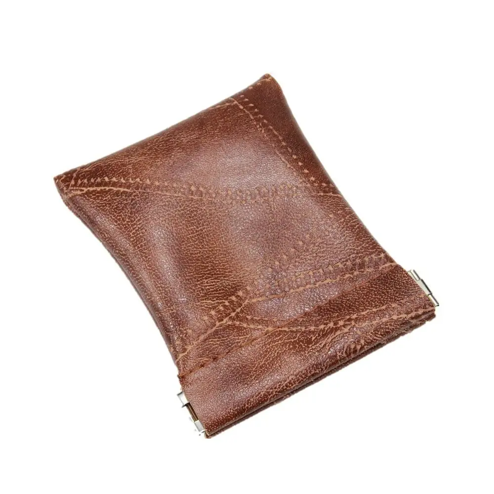Durable Self-closing Mini Wallet Leather Lipstick Bag Card Holder Men