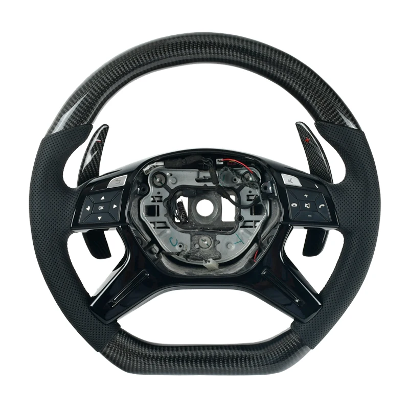 Carbon Steering Wheel For Mercedes G CLK E CLS SL Class W209 W211 W219 W463 R230 2009 2010 2011 2012 2013