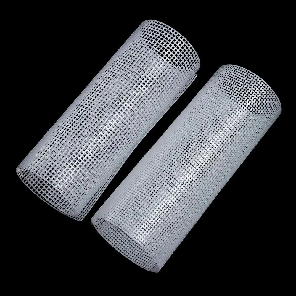 DIY Crafting Plastic Bag Mesh Grid Durable 33x50CM Canvas Bag Sheets Black White Acrylic Yarn Crafting Knit