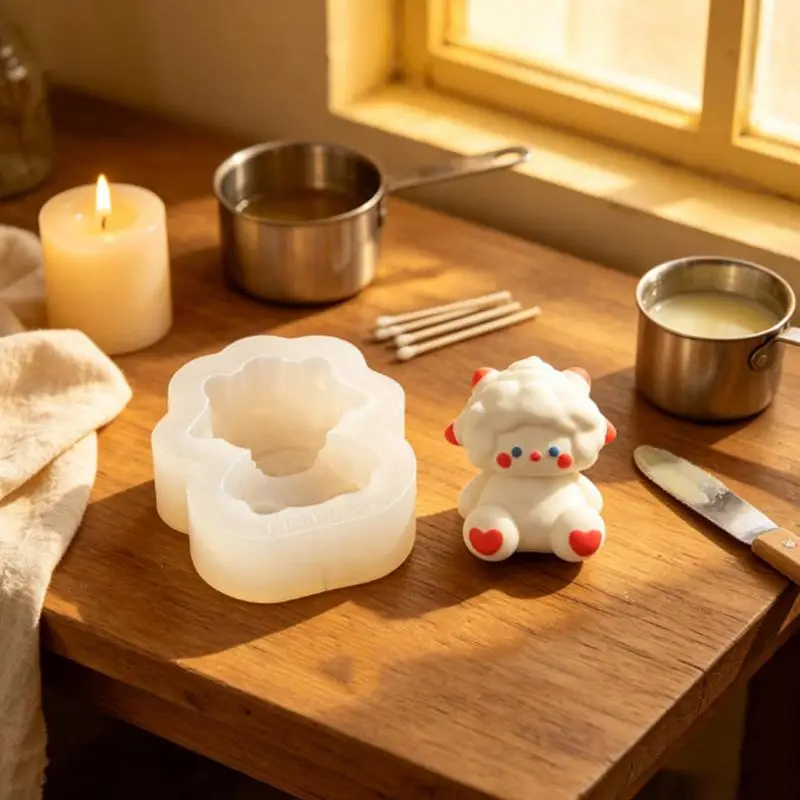 Cute Sheep Silicone Mold With Non Stick Design And Safe Grade Perfect For Candle Making Chocolate Baking Resin Crafts