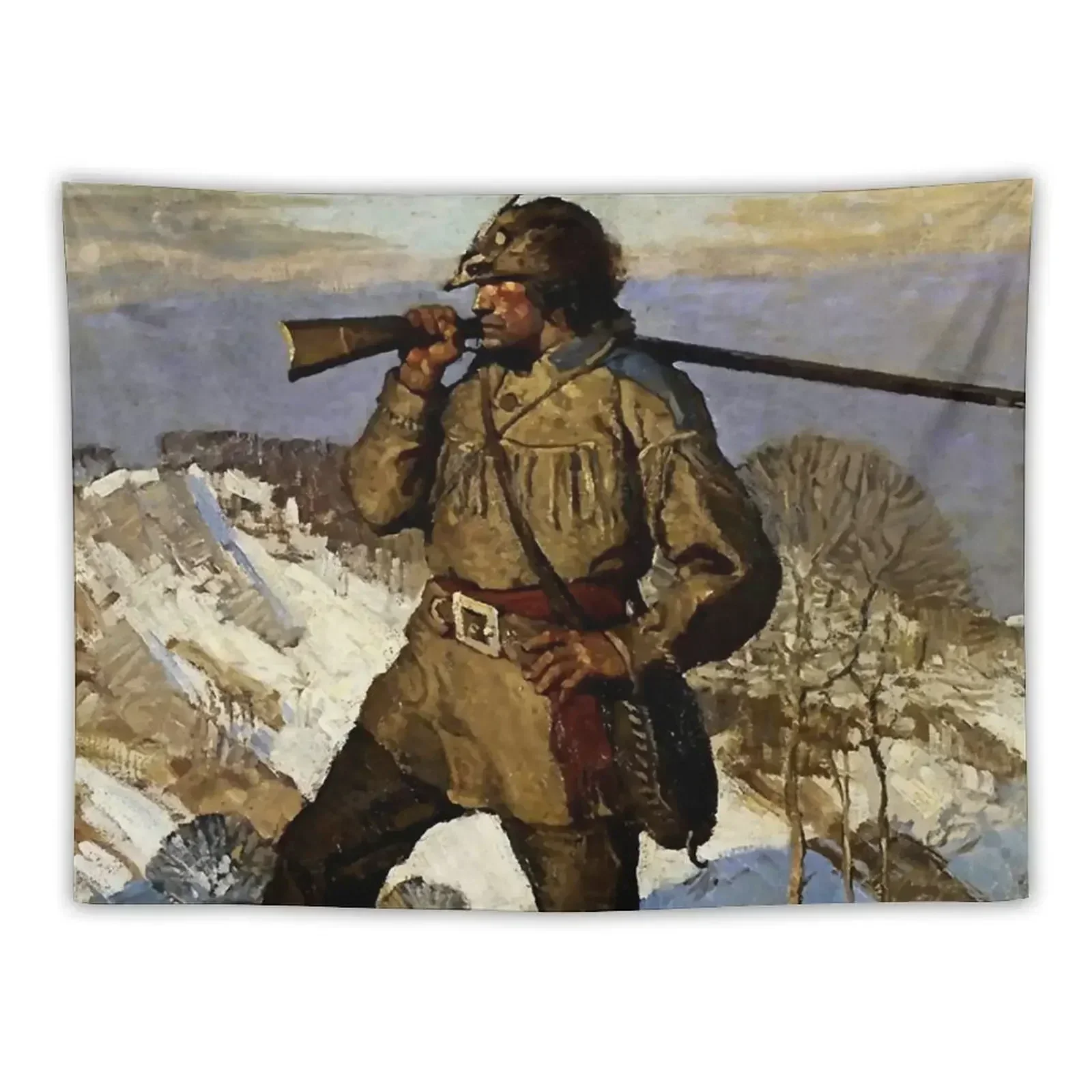 

“The Frontiersman” by NC Wyeth Tapestry Cute Room Things Wall Mural Decoration Wall Tapestry